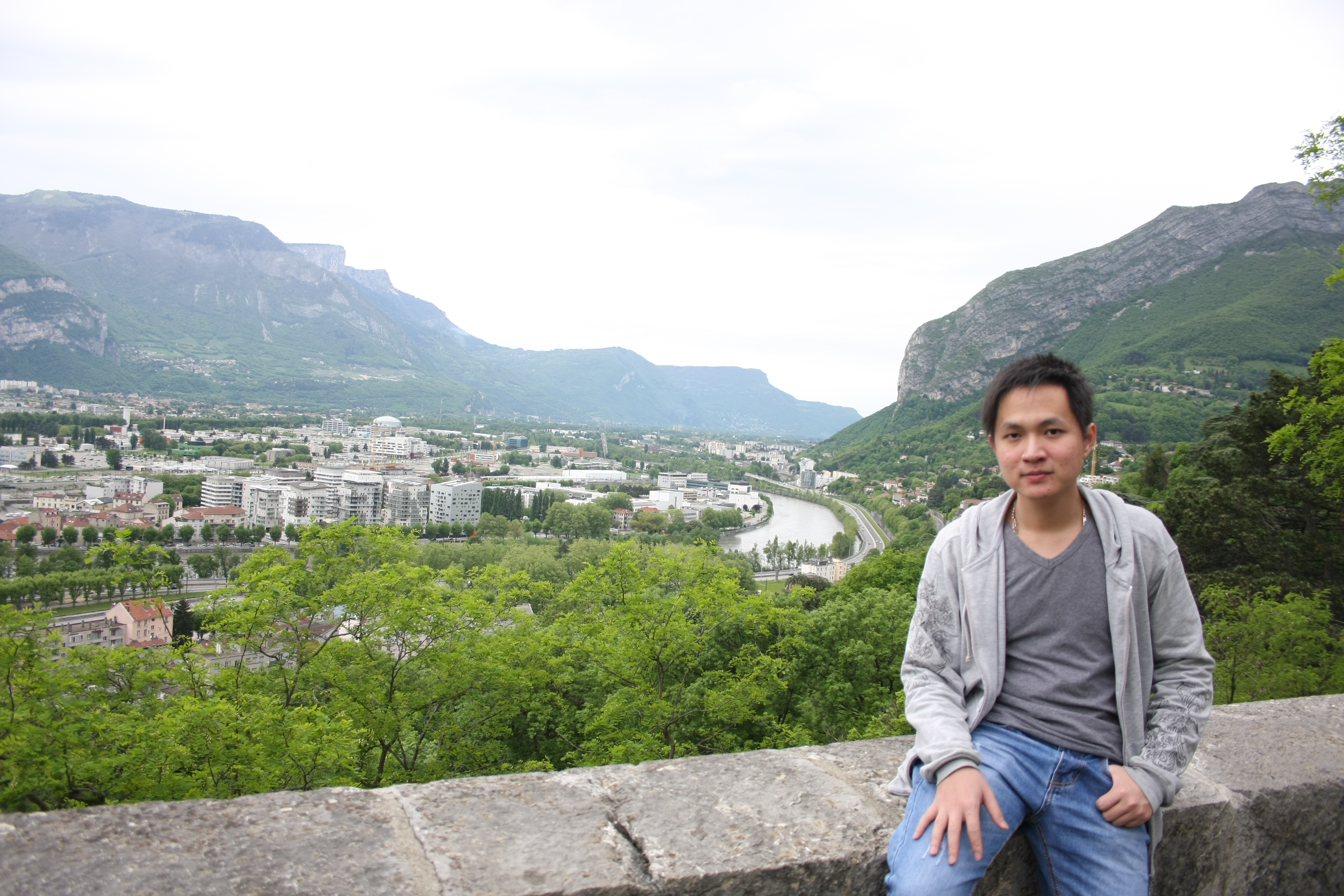 A view of Grenoble from Bastille fortress.